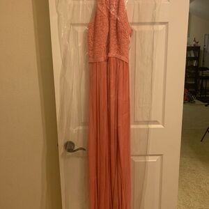 David's Bridal Coral Dress